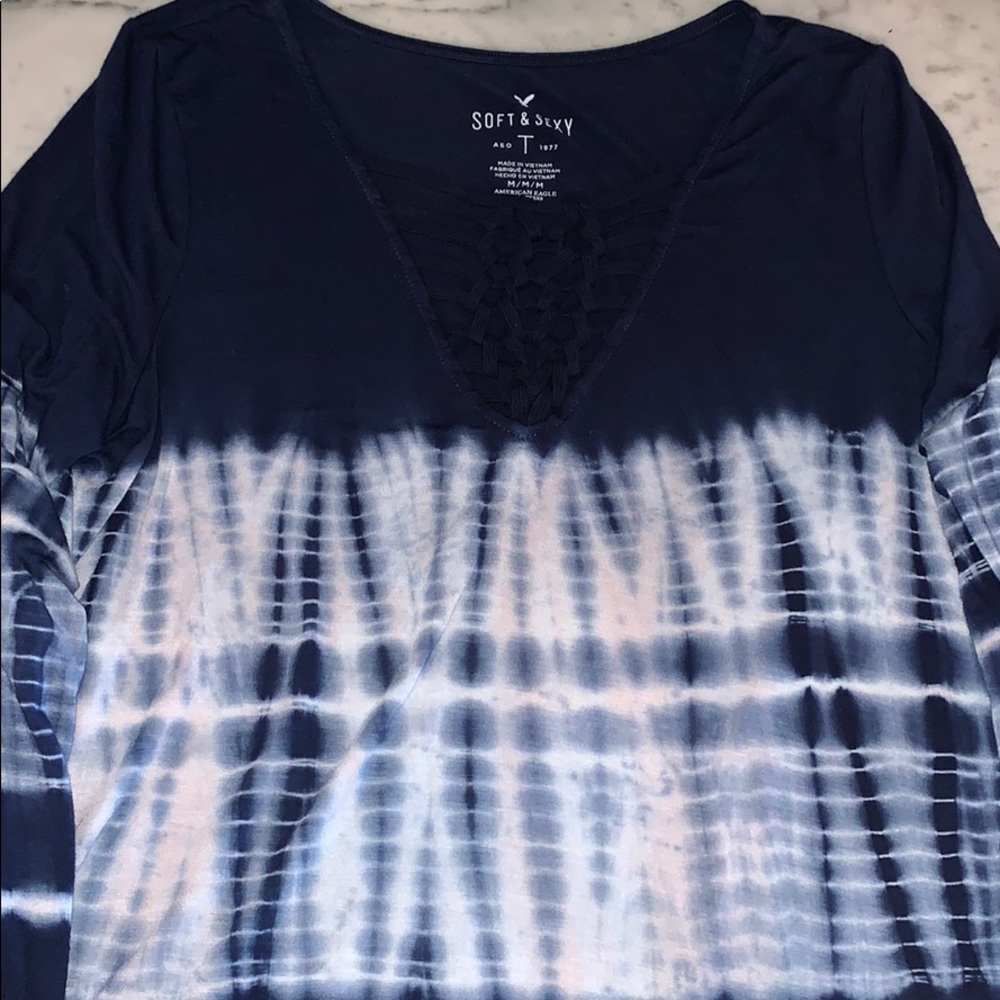 American Eagle Long Sleeve Braided Top